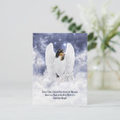 Tricolor Collie Angel & Cherub - Pet Loss Sympathy Briefkaart (Staand voorkant)