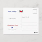 Tricolor Collie Angel & Cherub - Pet Loss Sympathy Briefkaart (Achterkant)