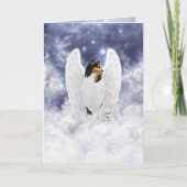 Tricolor Collie Angel & Cherub - Pet Loss Sympathy Kaart (Voorkant)