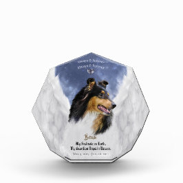 Tricolor Collie Angel Portrait - Pet Memorial Fotoblokken
