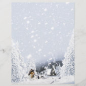 Tricolor Collie & Lambs - Papier voor feestdagen (Voorkant)