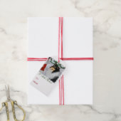 Tricolor Collie ontmoet Kerstmis Cadeaulabel (Met Touw)