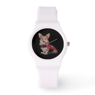 Tricolor Corgi Horloge