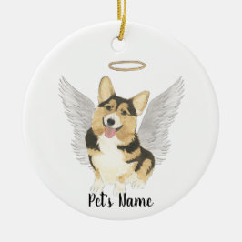 Tricolor Corgi Sympathie Herdenking  Keramisch Ornament