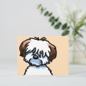 Tricolor Coton de Tulear Face Briefkaart (Staand voorkant)