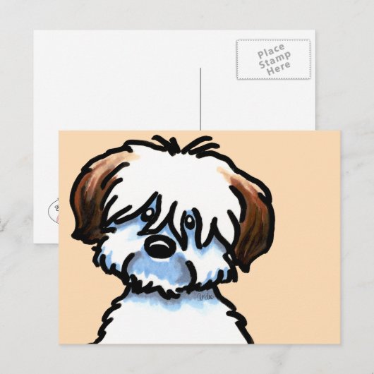 Tricolor Coton de Tulear Face Briefkaart (Voorkant / Achterkant)