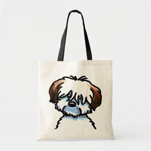 Tricolor Coton de Tulear Face Tote Bag (Voorkant)