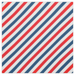 Tricolor diagonaal lijnen (blauw, wit, rood) stof