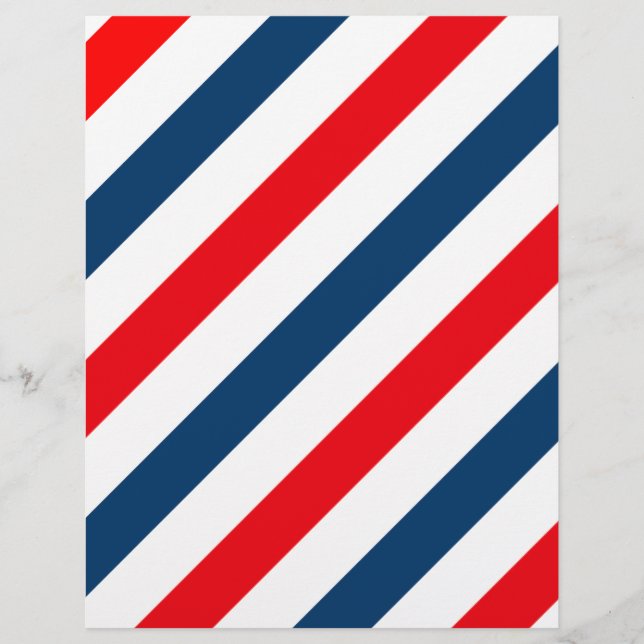 Tricolor Diagonal Stripes (blauw, wit en rood) (Voorkant)
