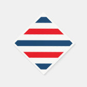 Tricolor Diagonal Stripes (blauw, wit en rood) Servetten (Hoek)