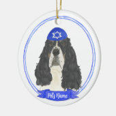 Tricolor Engels Springer Spaniel Chanoeka Keramisch Ornament (Links)