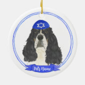 Tricolor Engels Springer Spaniel Chanoeka Keramisch Ornament (Achterkant)
