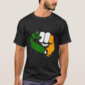 Tricolor Fist Iers Republikeins Ontwerp T-shirt