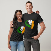Tricolor Fist Iers Republikeins Ontwerp T-shirt (Unisex)