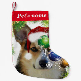 Tricolor Kerstcorgi Kleine Kerstsok
