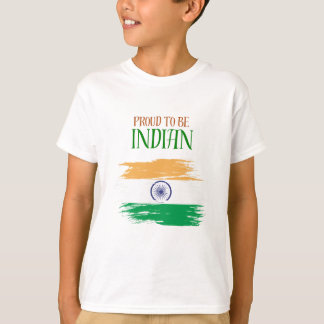 Tricolor Kinder T-shirt 'Trots om Indiër te zijn'
