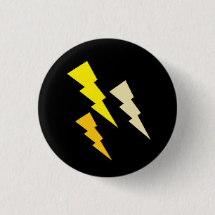 Tricolor Lightning Bolt Ronde Button 3,2 Cm