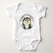 Tricolor Long Haired Chihuahua Big Brother Romper (Voorkant)