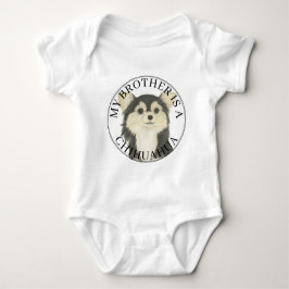 Tricolor Long Haired Chihuahua Big Brother Romper
