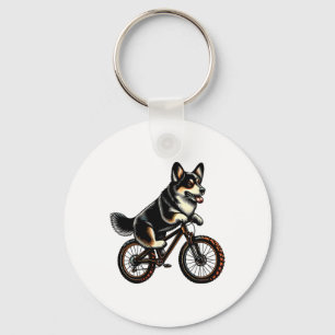Tricolor Pembroke Welsh Corgi-hondenliefhebber Ber Sleutelhanger