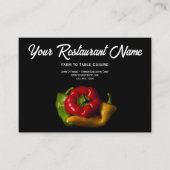 Tricolor Peppers Boerderij to Table Restaurant Contactkaartje (Voorkant)