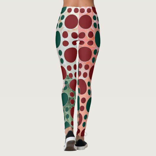 Tricolor Polka dot Leggings (Achterkant)