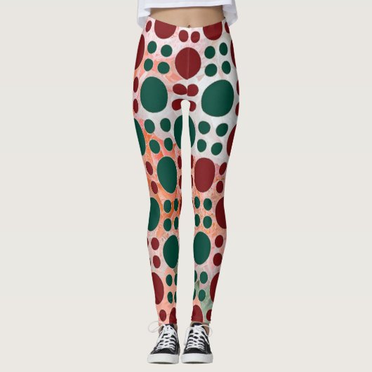 Tricolor Polka dot Leggings (Voorkant)