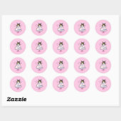 Tricolor Pomeranian Cake Trick Ronde Sticker (Vel)