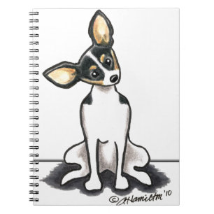 Tricolor Rat Terrier Sit  Notitieboek