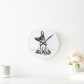 Tricolor Rat Terrier Sit  Ronde Klok (Huis)