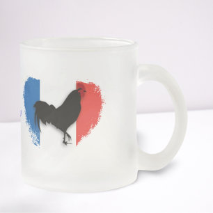 Tricolor Rooster Matglas Koffiemok