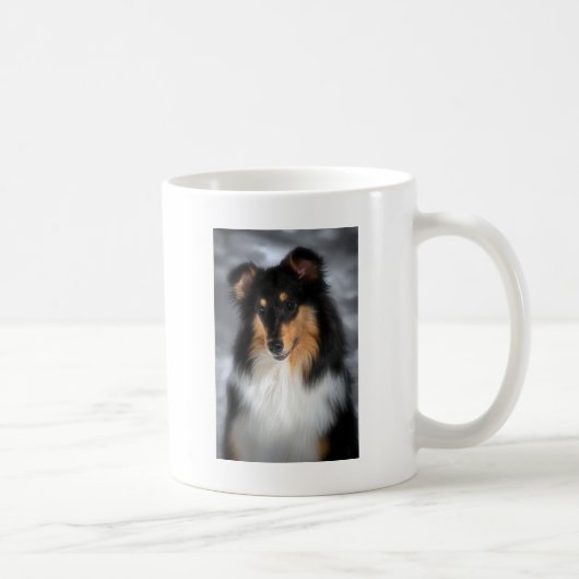 Tricolor Rough Coat Collie Koffiemok (Rechts)