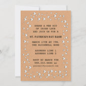 Tricolor Shamrocks St. Patrick's Day Party Kaart (Achterkant)