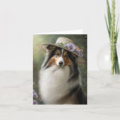Tricolor Sheltie Note Kaart (Voorkant)