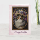 Tricolor Sheltie Pasen Kaart (Voorkant)