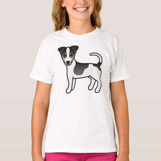 Tricolor Smooth Coat Jack Russell Terrier Dog T-shirt (Voorkant)