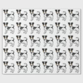 Tricolor Smooth Coat Jack Russell Terrier Pattern Cadeaupapier (Vlak)