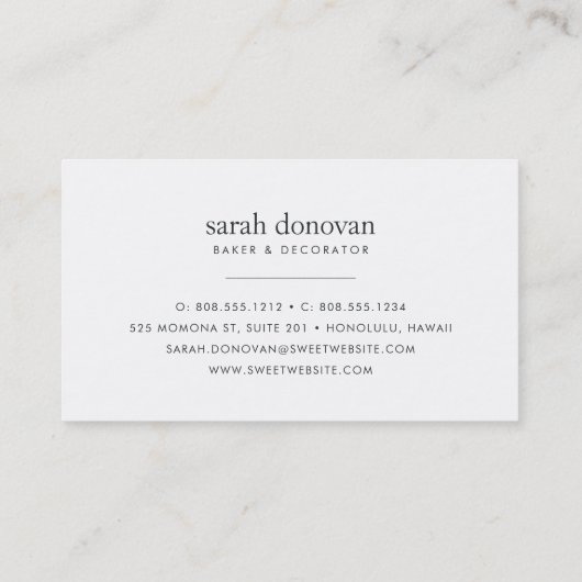 Tricolor Sprinkle Doughnut Visitekaartje (Achterkant)