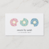 Tricolor Sprinkle Doughnut Visitekaartje (Voorkant)