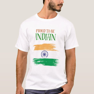 Tricolor T-shirt 'Ik ben trots Indiër' Patriotti
