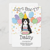 Tricolor Tibetaanse Terrier Hond Verjaardagsfeest Kaart (Voorkant / Achterkant)