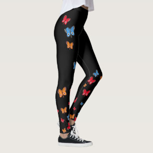 Tricolor vlinder Leggings
