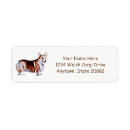 Tricolor Welsh Corgi Etiket