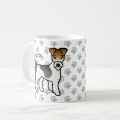 Tricolor Wire Fox Terrier Cute Dog Koffiemok (Voorkant links)