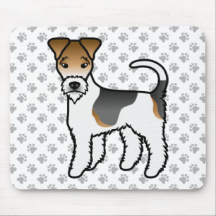 Tricolor Wire Fox Terrier Cute Dog Muismat