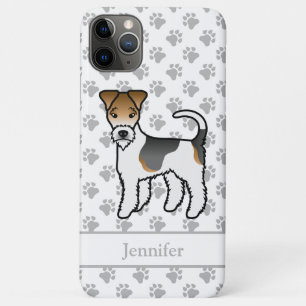 Tricolor Wire Fox Terrier Cute Dog & Name Case-Mate iPhone Case