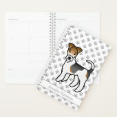 Tricolor Wire Fox Terrier Cute Dog & Name Planner (Display)