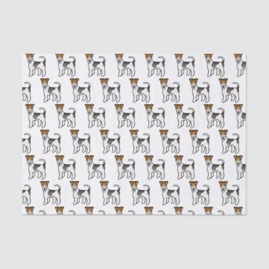 Tricolor Wire Fox Terrier Cute Dogs Tissuepapier (Voorkant)