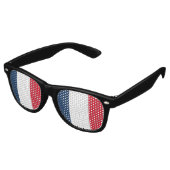 Tricolore Chic - Franse vlag Retro Zonnebril (Gekanteld)