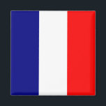 Tricolore Français Magneet<br><div class="desc">Gewoon rood,  wit en blauw. Rand uitvoeren,  blanc et bleu.</div>